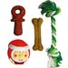 Kerst Speelgoed Fitz Been Fopspeen Kerstman Touw Bruin Groen Rood Wit 