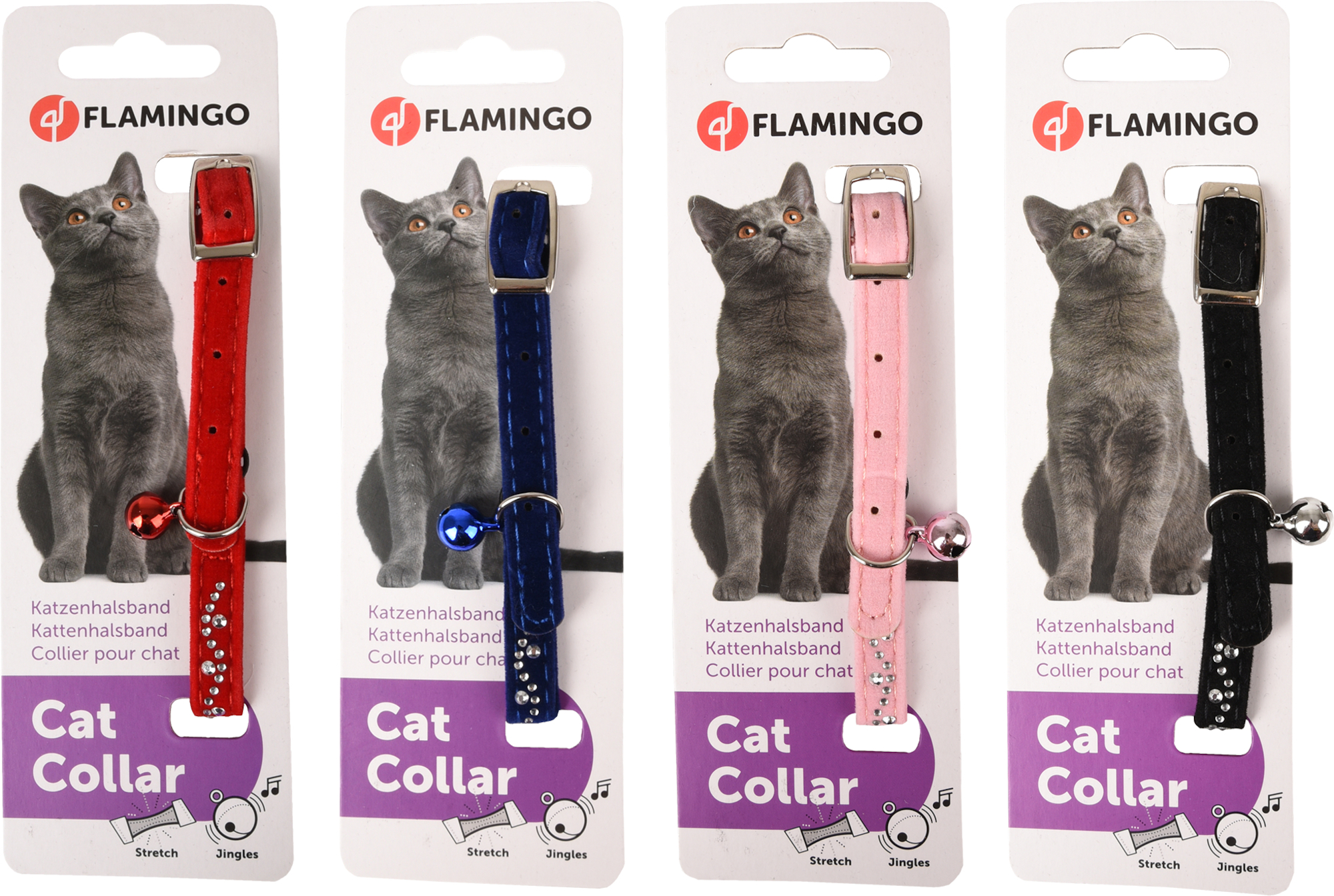 Flamingo Collare Diamond wave Colori multipli