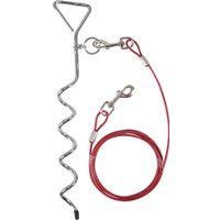 Flamingo Grondpin met aanlegkabel Pilka Zilver