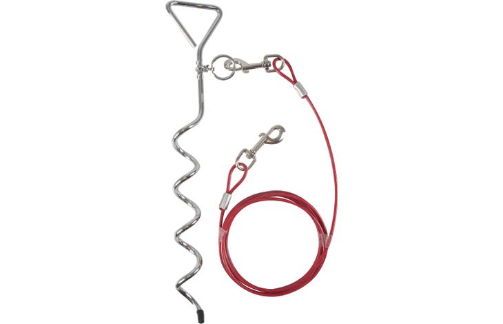 Flamingo Grondpin met aanlegkabel Pilka Zilver
