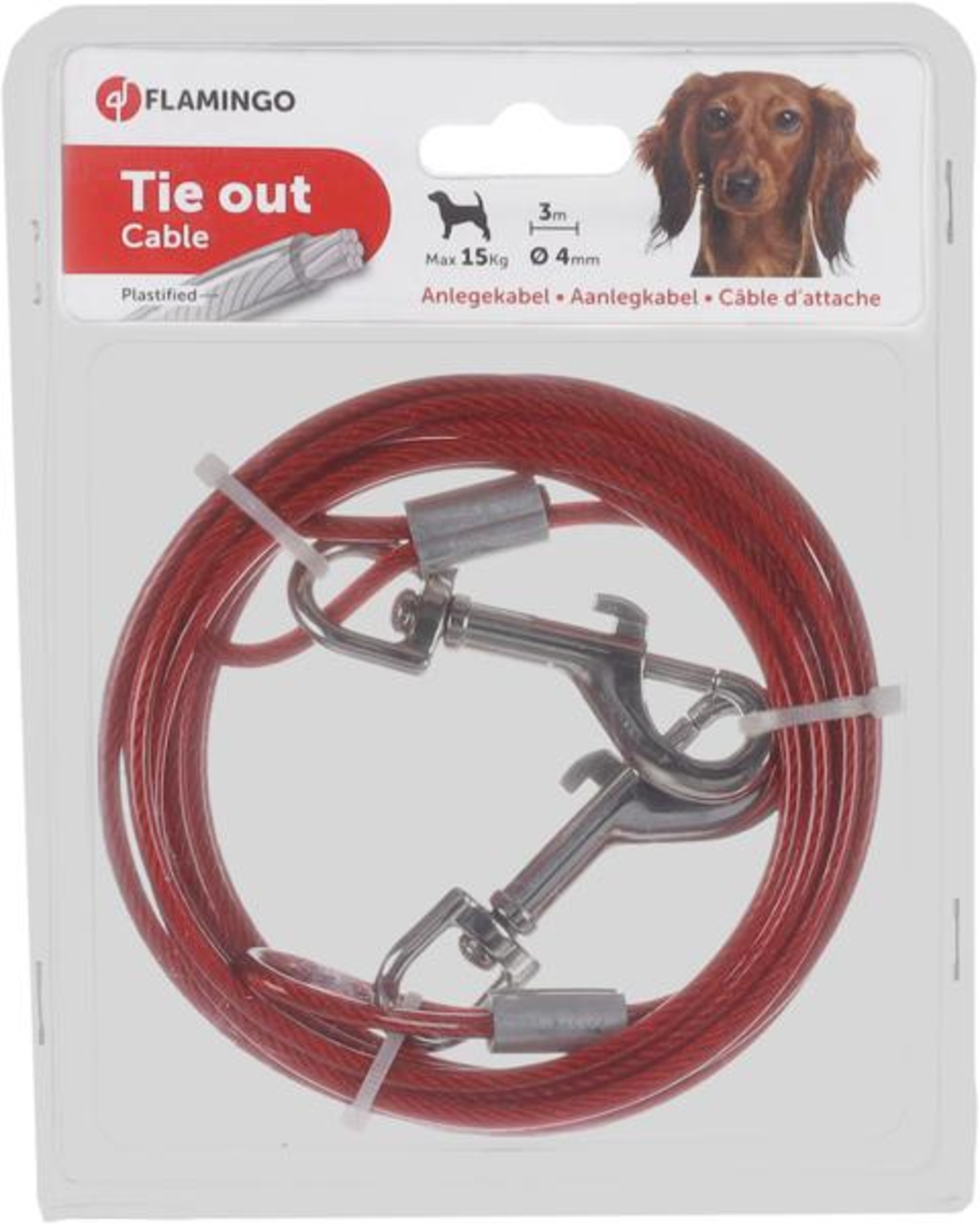 Flamingo Tie out cable Red