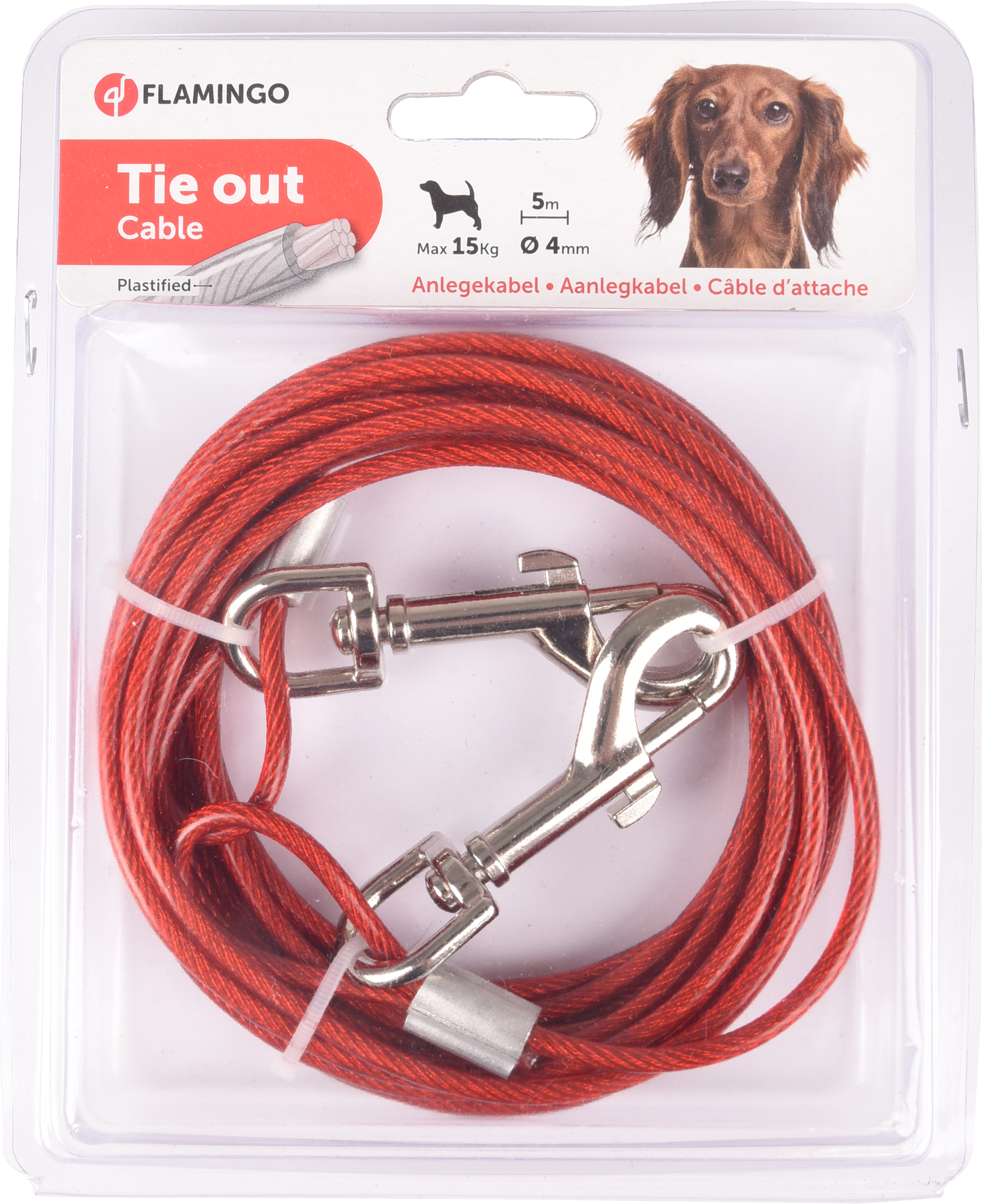 Flamingo Tie out cable Red