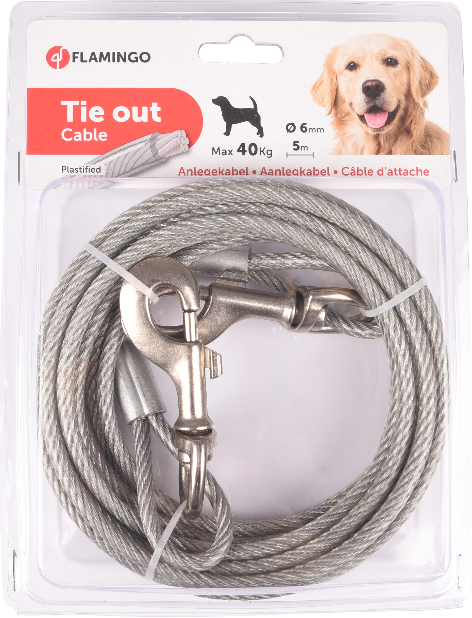 Flamingo Tie out cable White