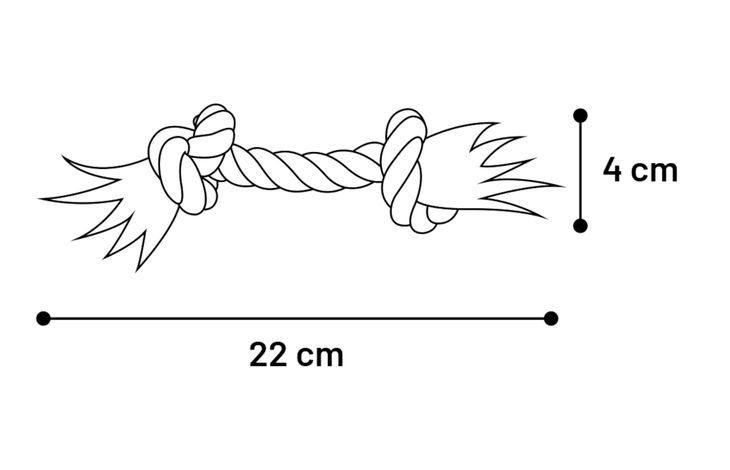 Flamingo Spielzeug Jim Schnur mit 2 Knoten Fuchsie