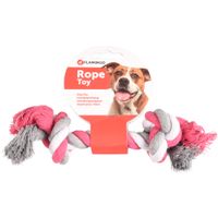 Flamingo Spielzeug Jim Schnur mit 2 Knoten Fuchsie