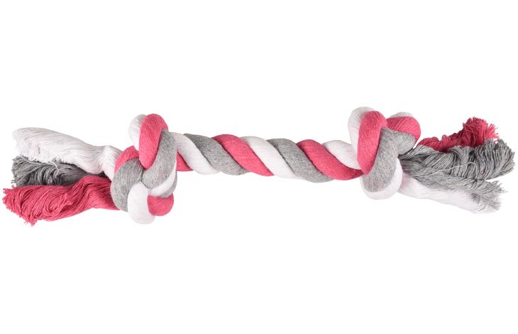 Flamingo Spielzeug Jim Schnur mit 2 Knoten Fuchsie