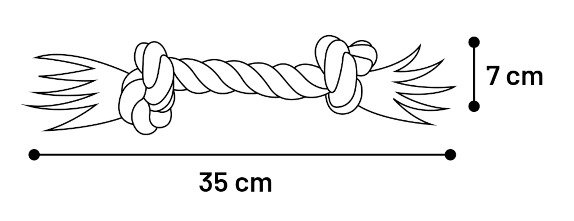 Flamingo Spielzeug Jim Schnur mit 2 Knoten Fuchsie
