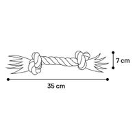 Flamingo Spielzeug Jim Schnur mit 2 Knoten Fuchsie