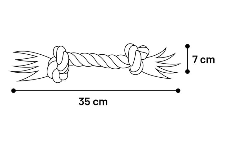 Flamingo Spielzeug Jim Schnur mit 2 Knoten Fuchsie