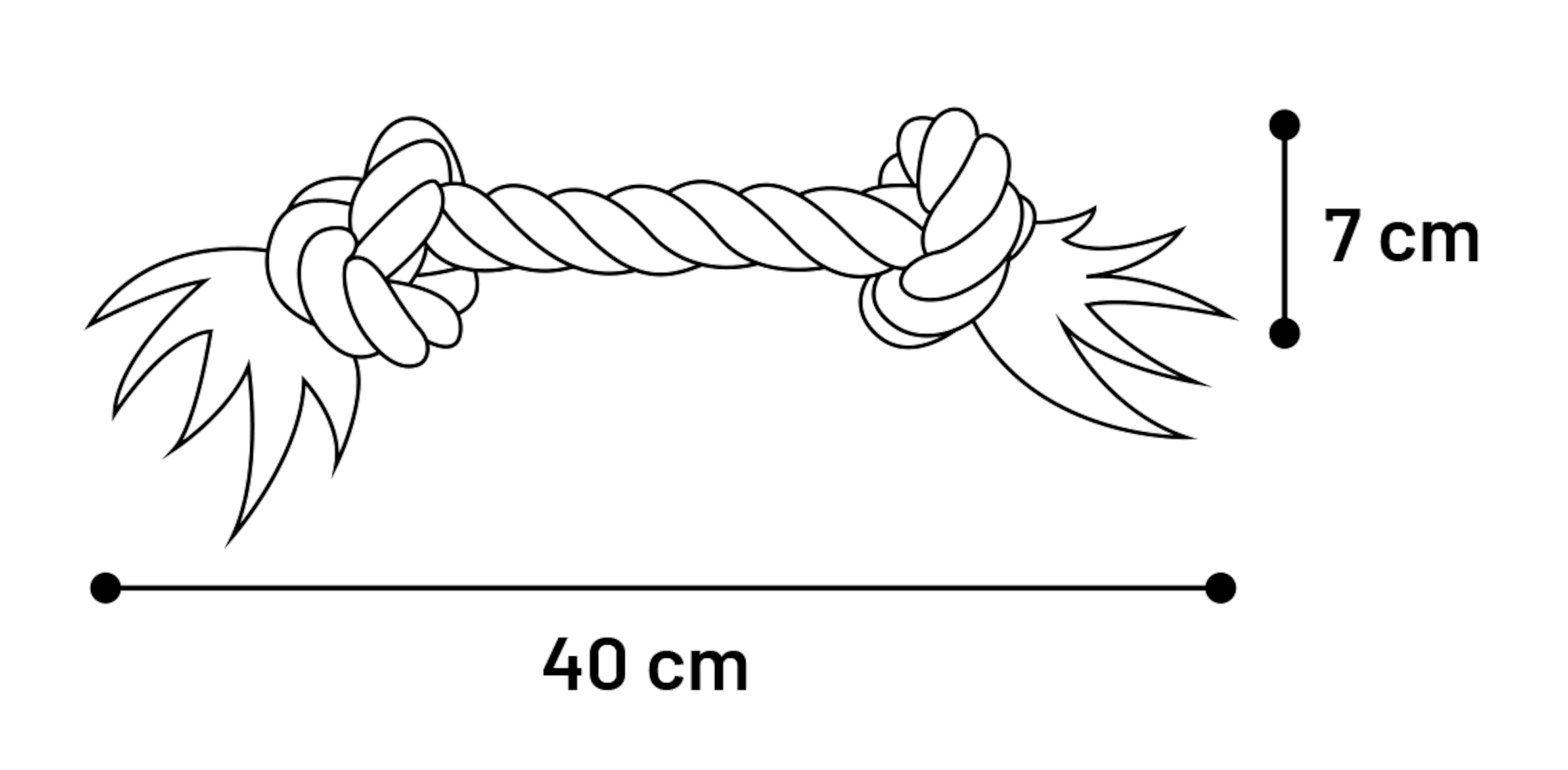 Flamingo Juguete Jim Cordón con 2 nudos Fucsia