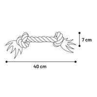 Flamingo Juguete Jim Cordón con 2 nudos Fucsia