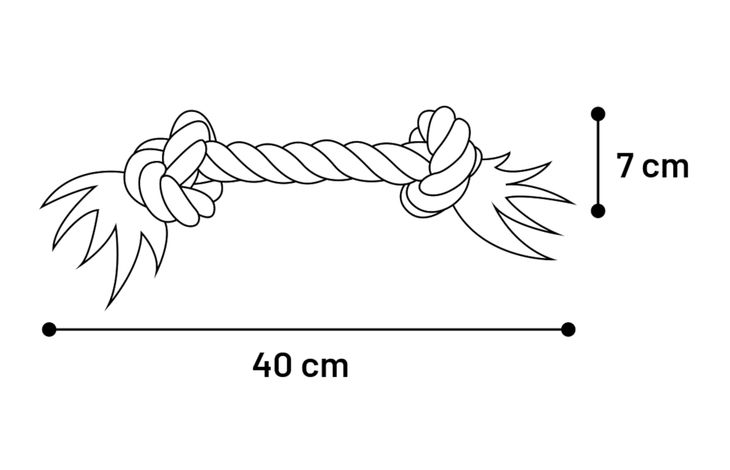 Flamingo Juguete Jim Cordón con 2 nudos Fucsia