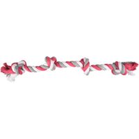 Flamingo Spielzeug Jim Schnur mit 4 Knoten Fuchsie