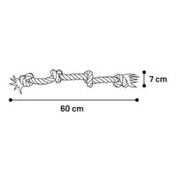 Flamingo Spielzeug Jim Schnur mit 4 Knoten Fuchsie