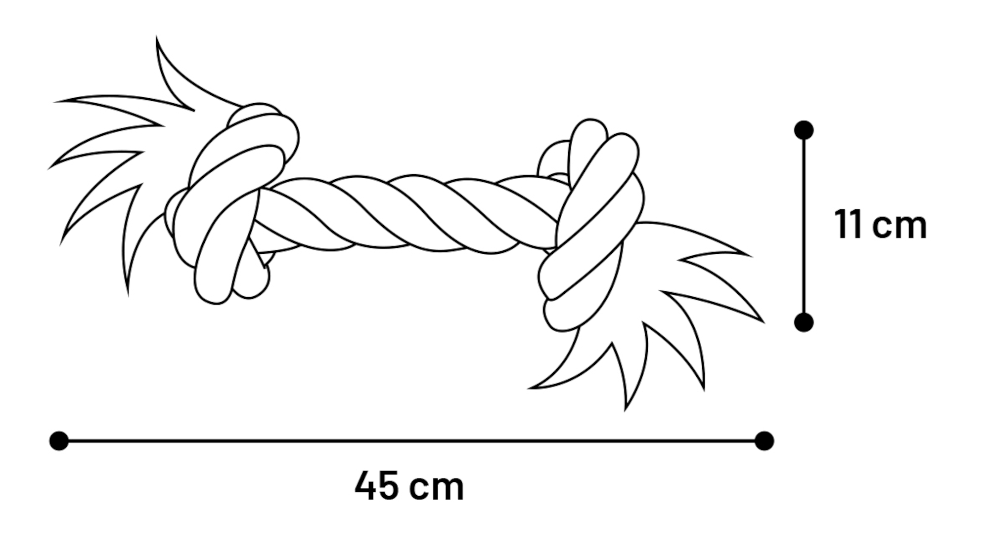 Flamingo Juguete Jim Cordón con 2 nudos Fucsia