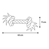 Flamingo Juguete Jim Cordón con 2 nudos Fucsia