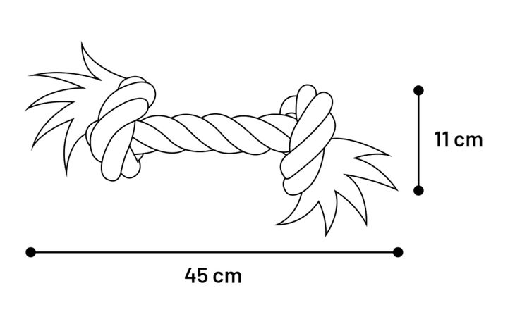 Flamingo Juguete Jim Cordón con 2 nudos Fucsia