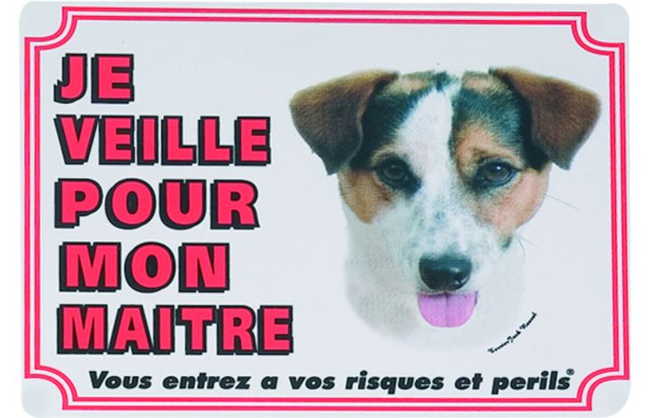 Flamingo Waakbord FR Jack russell Wit