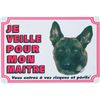 Vorsicht Hund Schild FR Malinois Weiß