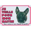 Beware of dog sign FR Malinois White