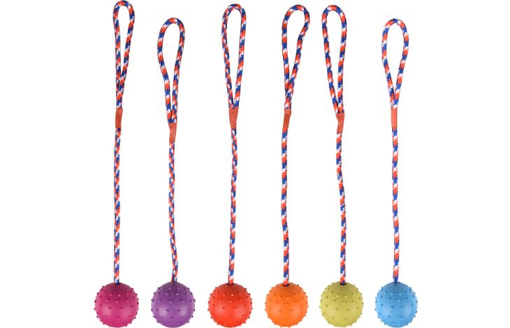 Flamingo Toy Rula Tug rope with ball Multiple colours