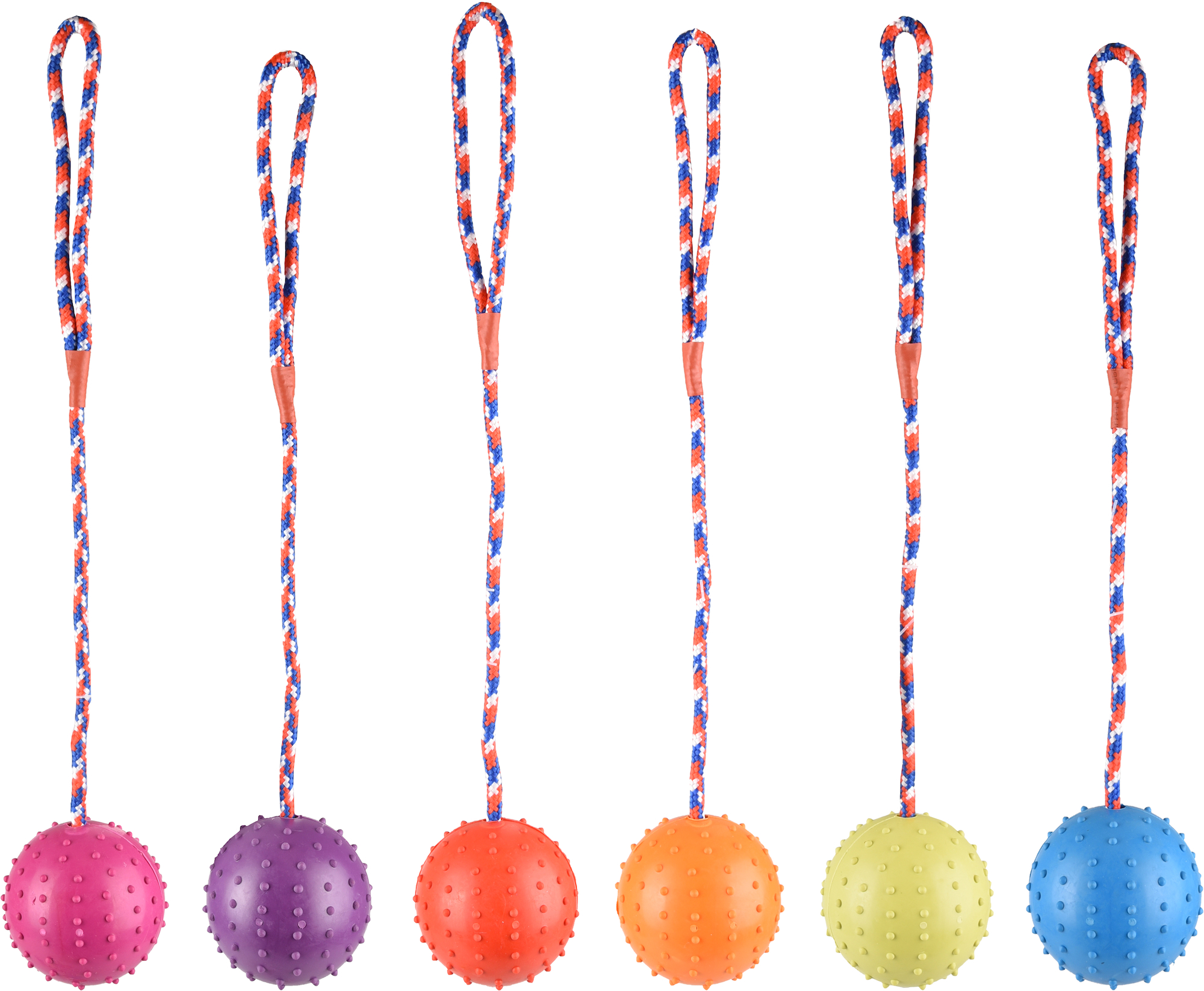 Flamingo Toy Rula Tug rope with ball Multiple colours