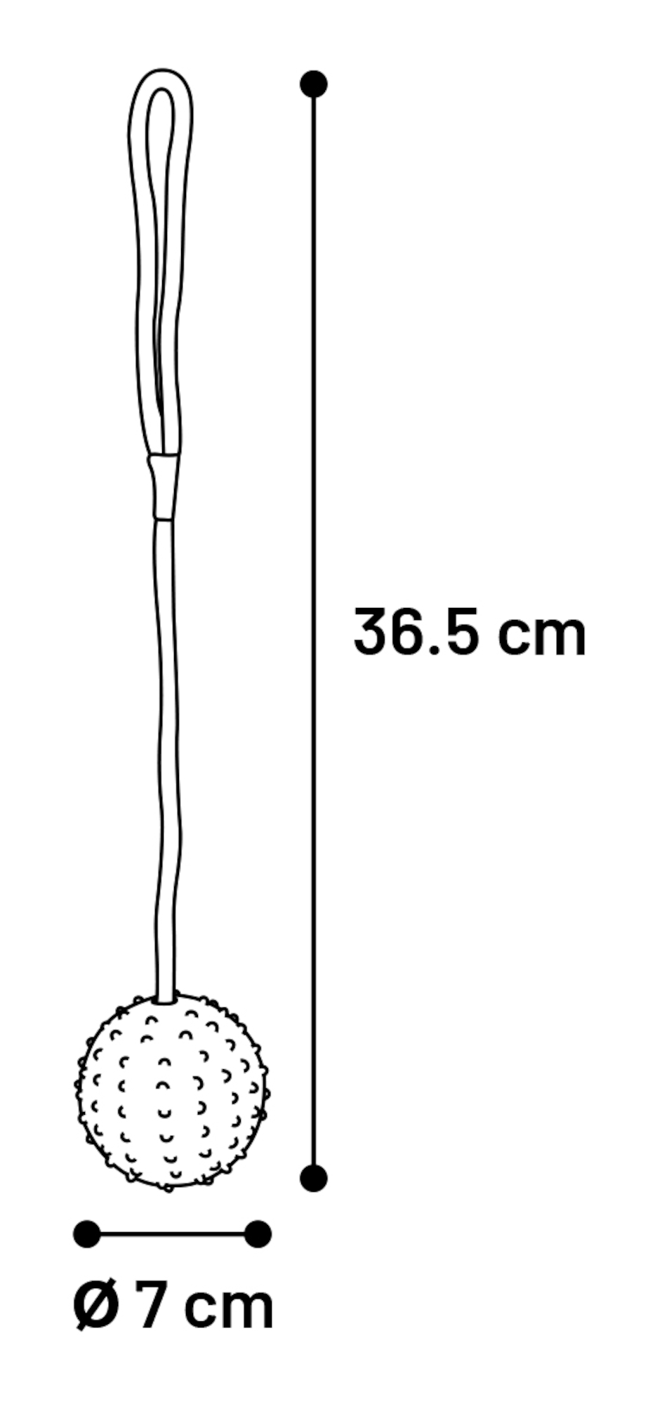 Flamingo Toy Rula Tug rope with ball Multiple colours