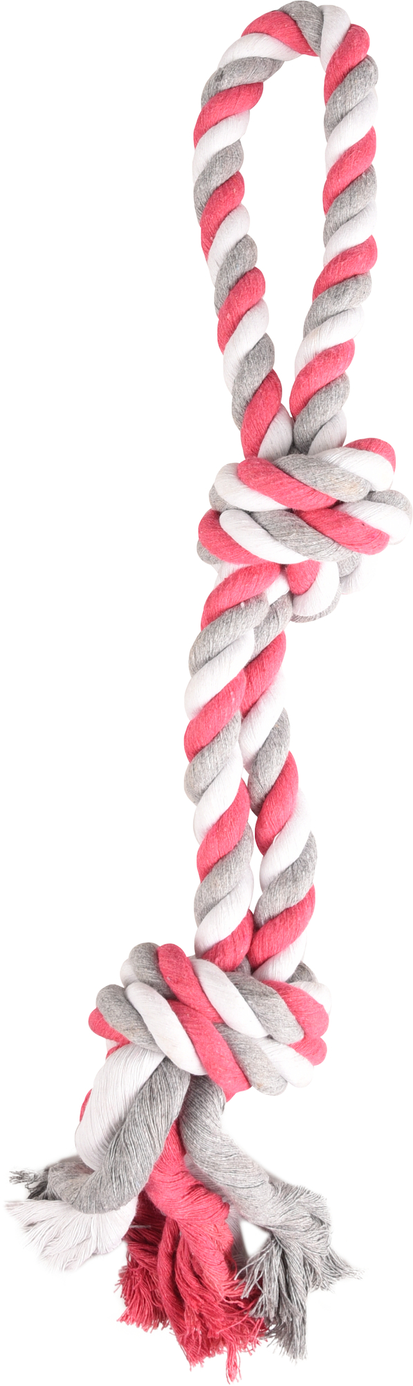 Flamingo Speelgoed Jim Trektouw met 2 knopen Fuchsia