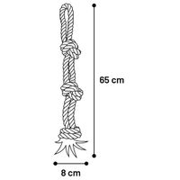 Flamingo Speelgoed Jim Trektouw met 3 knopen Fuchsia