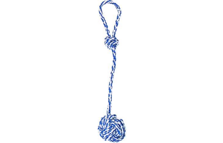 jouet tofla bâton corde à tirer bleu & jaune 38cm