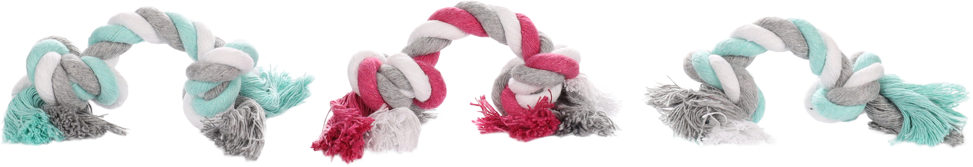 Flamingo Speelgoed Jim Touw met 2 knopen Meerkleurig