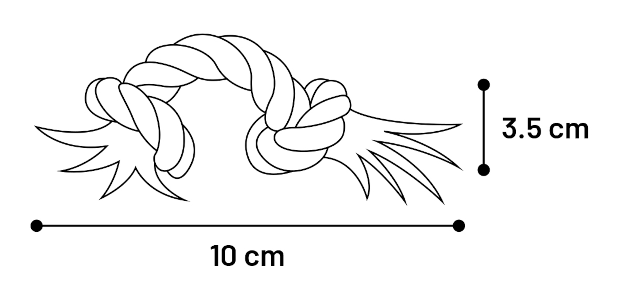 Flamingo Speelgoed Jim Touw met 2 knopen Meerkleurig