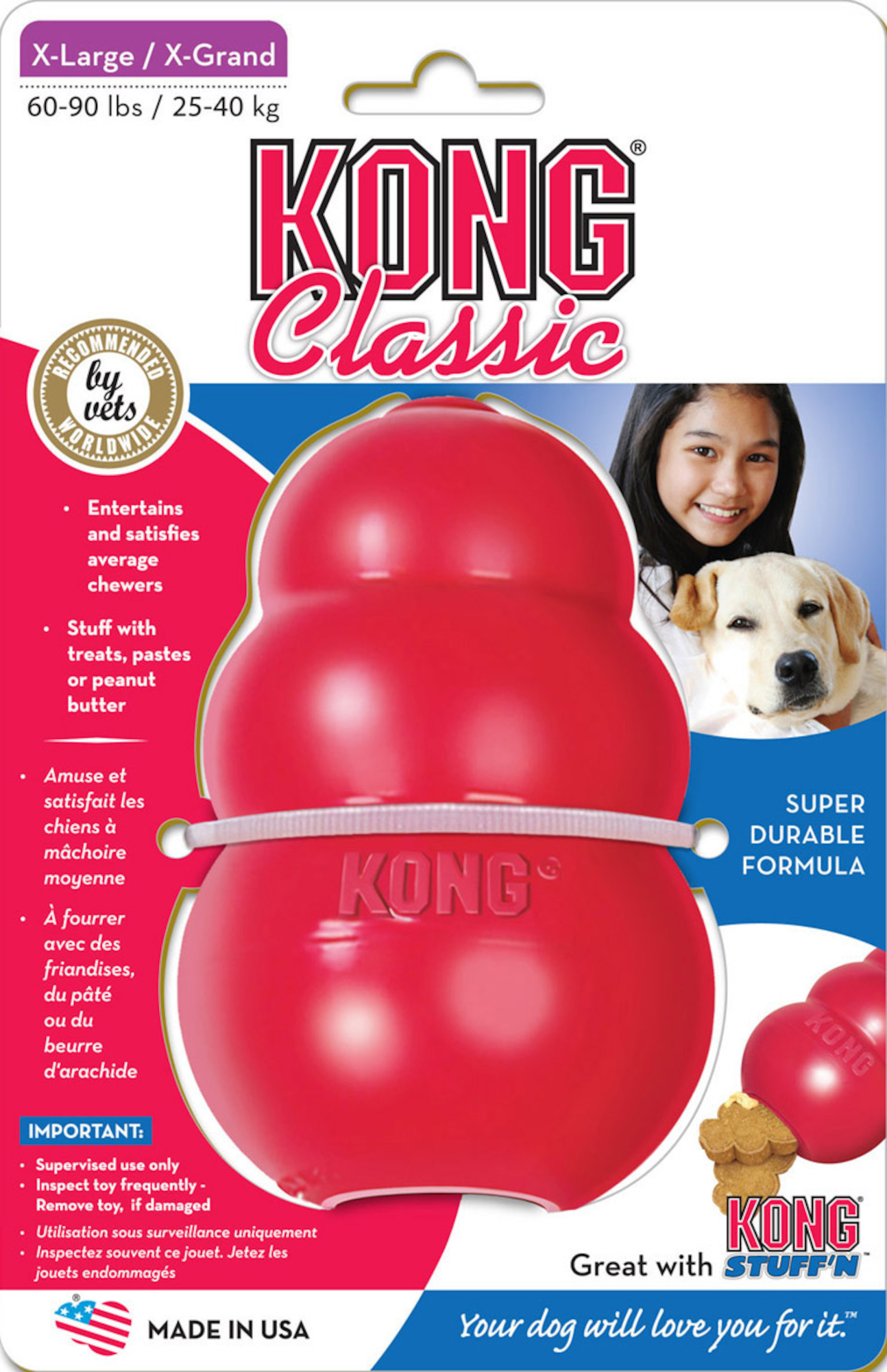 Kong Toy Classic Red Wobbler 507448 Flamingo Pet Products