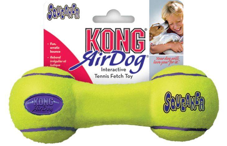 Kong® Kong® Jouet Air Dog Jaune Haltère