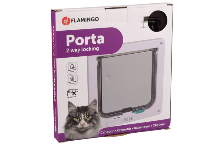 Flamingo Gattaiola 2 impostazioni Porta Marrone