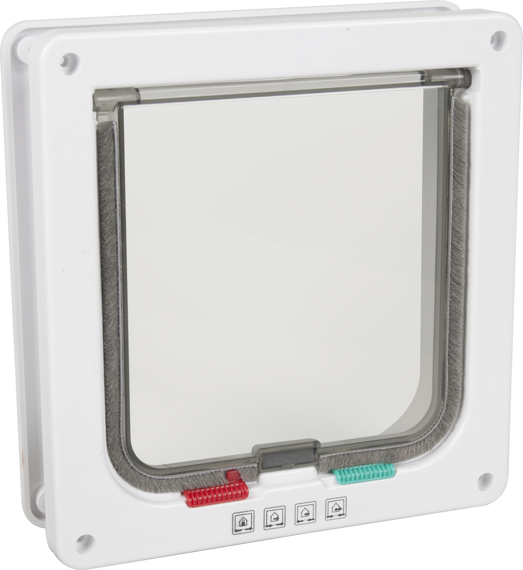 Flamingo Cat door 4 settings Idda White