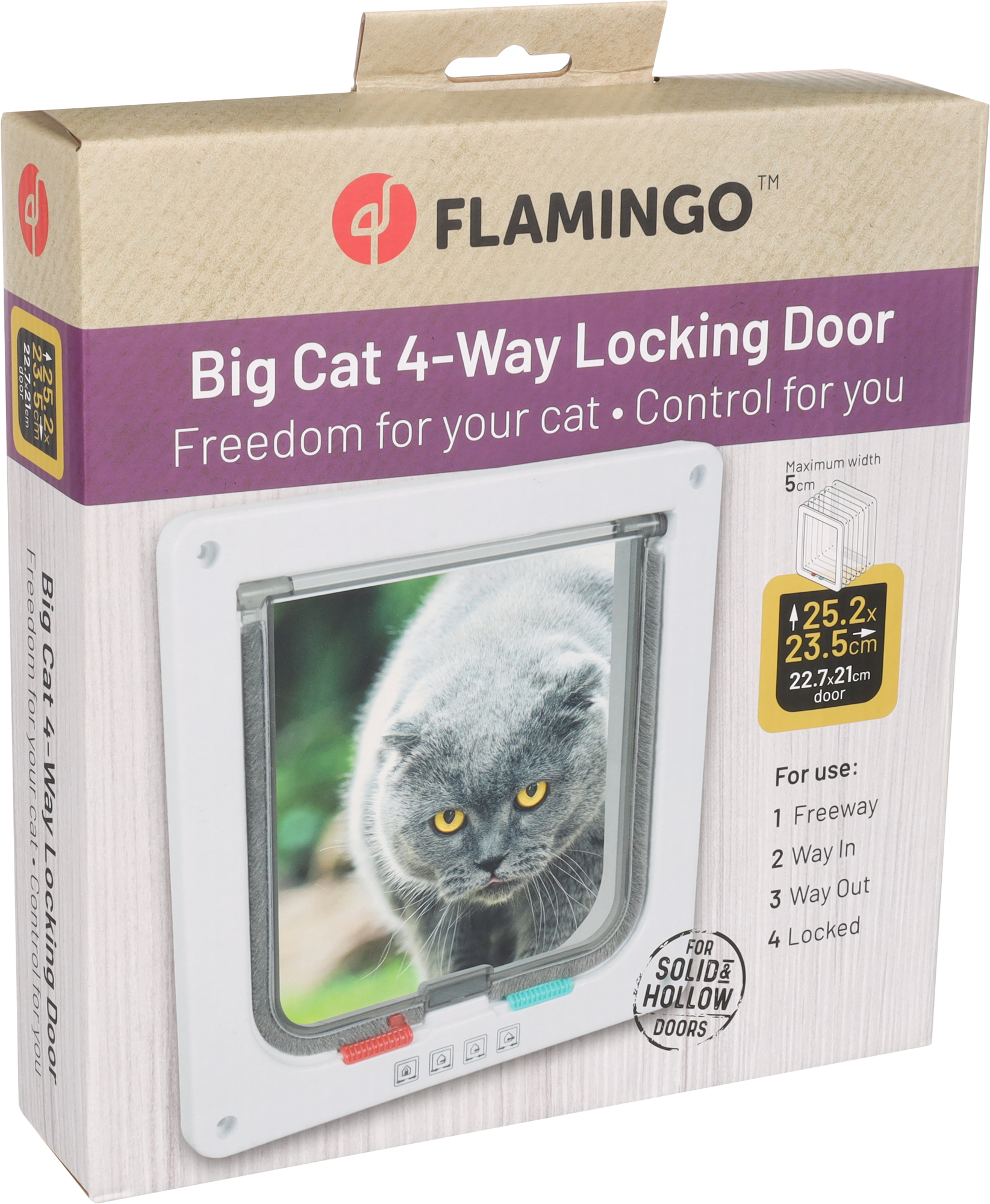 Flamingo Gattaiola 4 impostazioni Vego Bianco