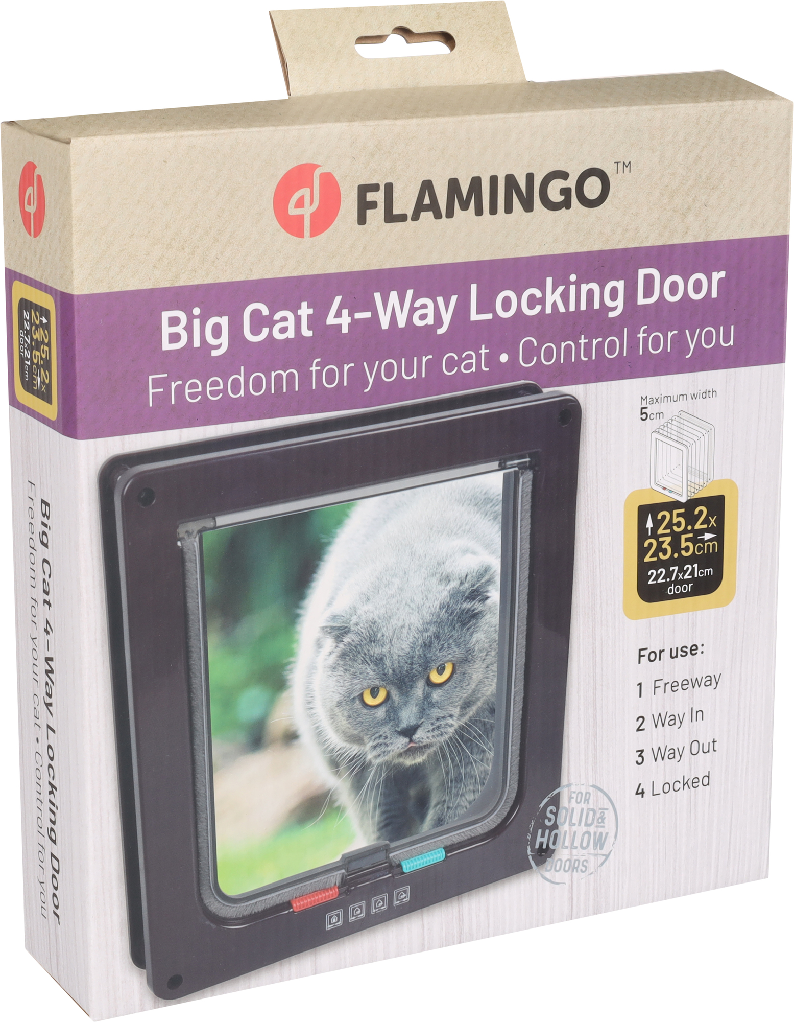 Flamingo Poezendeur 4-standen Vego Bruin