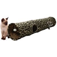 Flamingo Speelgoed Leopard Tunnel met bal Bruin