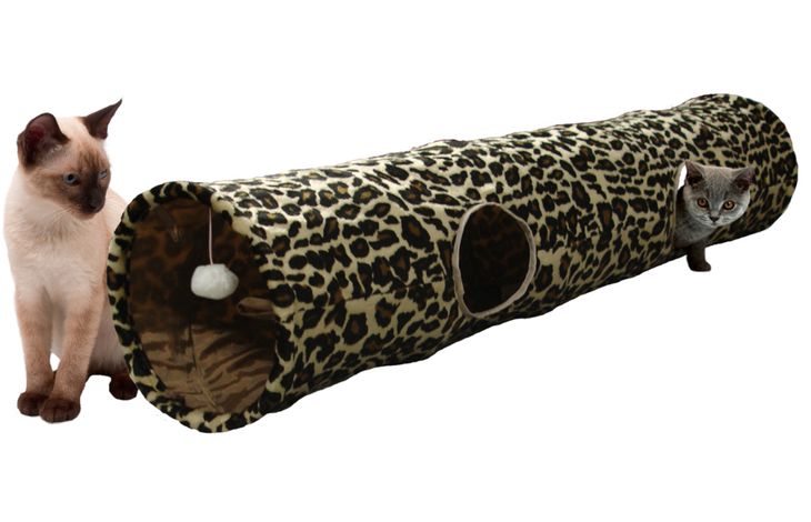Flamingo Toy Leopard Tunnel with ball Brown