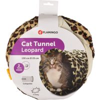 Flamingo Speelgoed Leopard Tunnel met bal Bruin