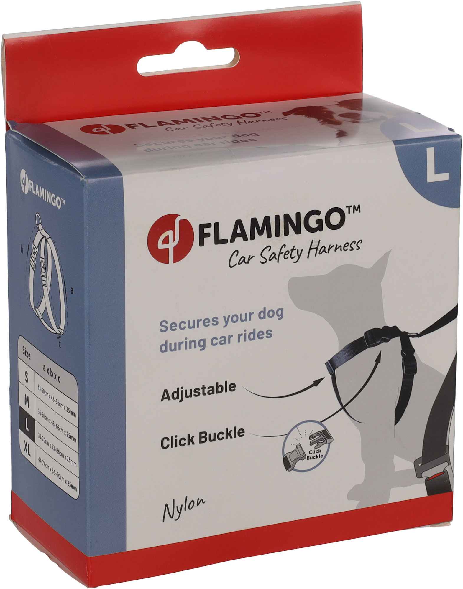 Flamingo Car safety harness Baro Black