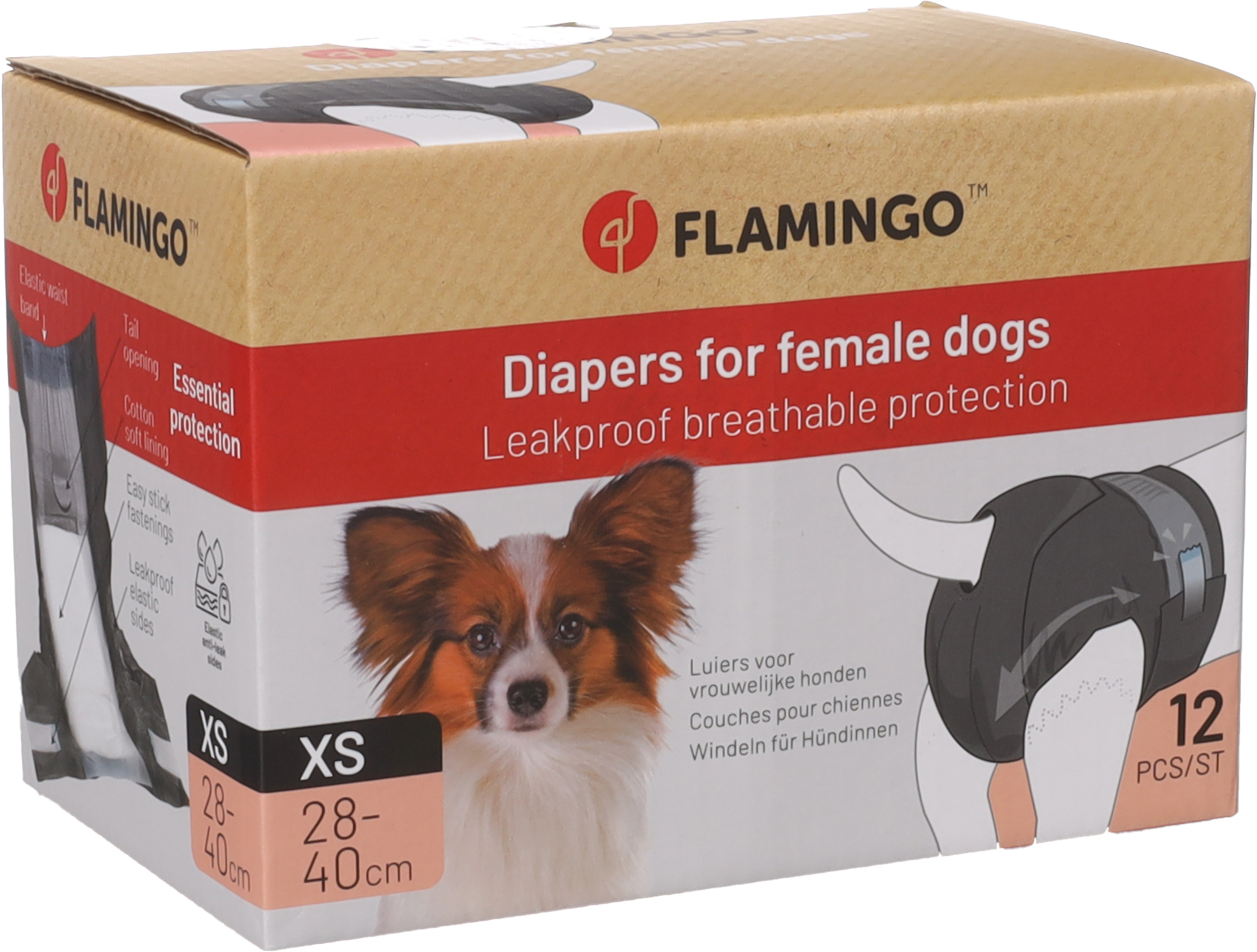 Flamingo Diaper Female Dipy Black