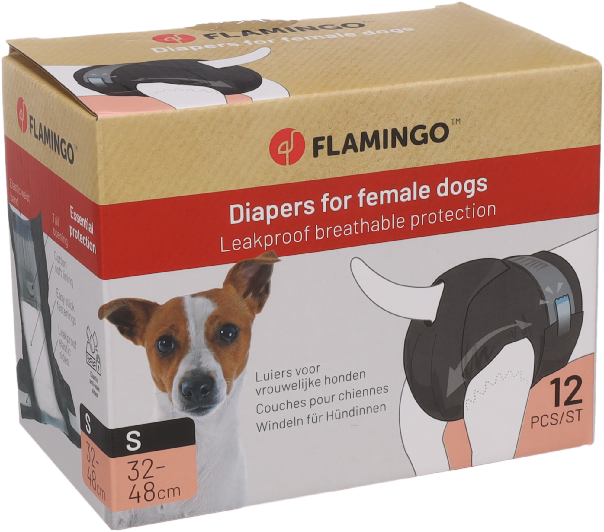 Flamingo Diaper Female Dipy Black