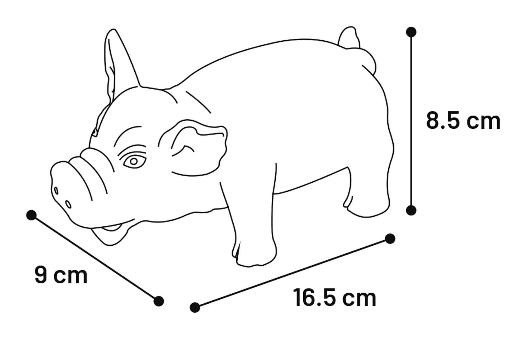 Flamingo Jouet Teun Cochon Plusieurs couleurs