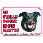 Señal de perro peligroso FR Beauceron Blanco