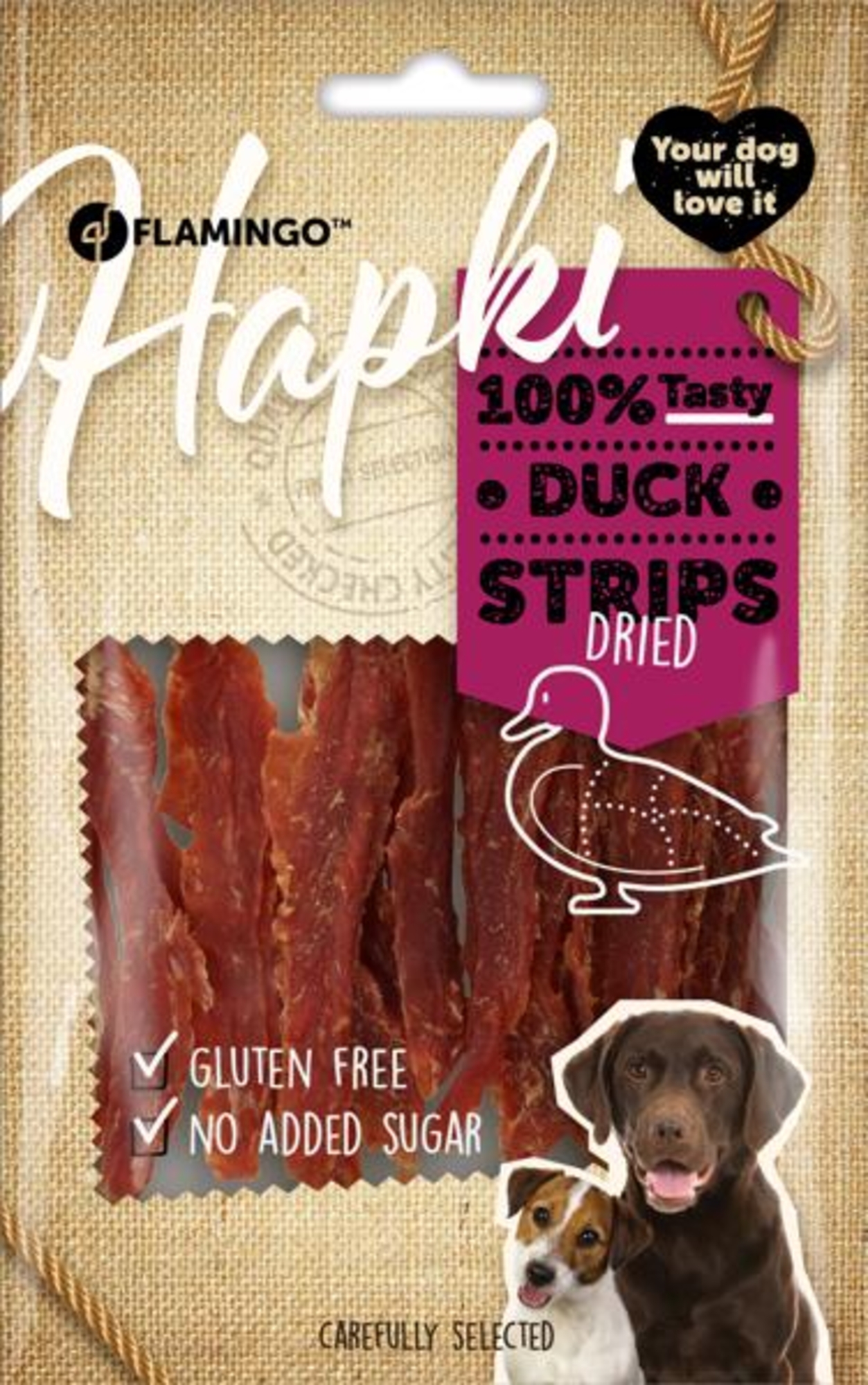 Flamingo Snacks Hapki Strips with duck 