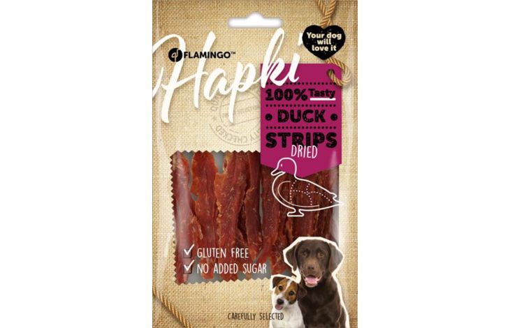 Flamingo Snacks Hapki Strips with duck 