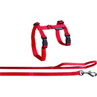 Flamingo Harnas met looplijn Ela Rood