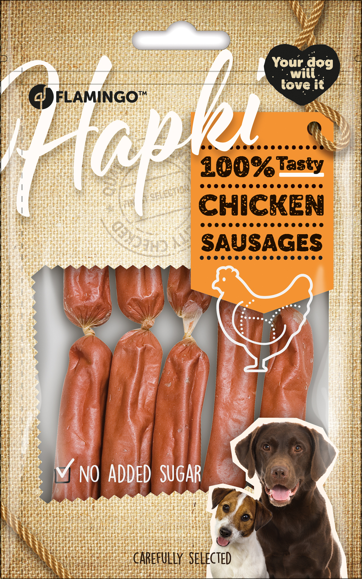 Flamingo Snacks Hapki Salsicce con pollo 